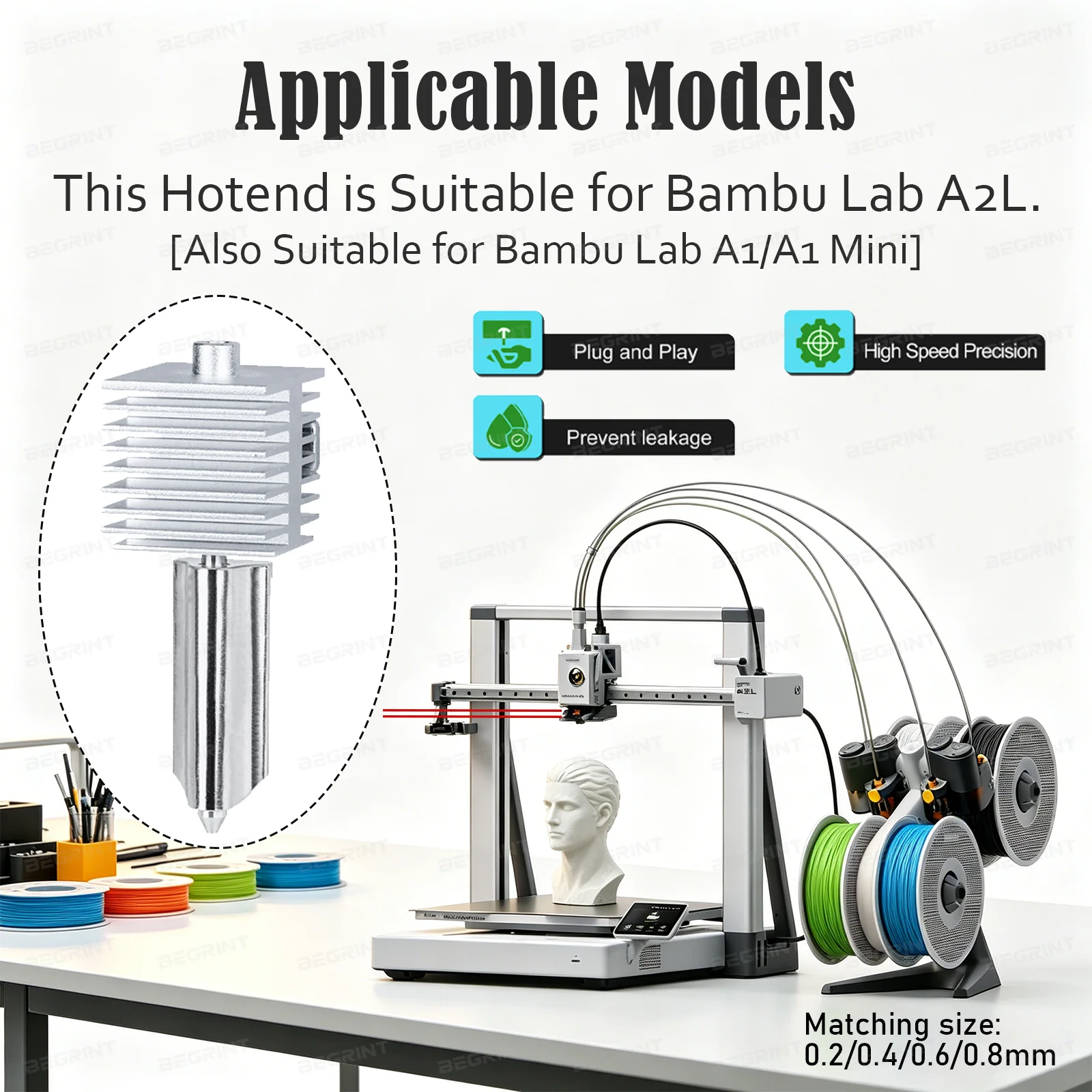 For Bambu Lab A1 / A1 Mini / A - đánh giá và giá Hotend Assembly