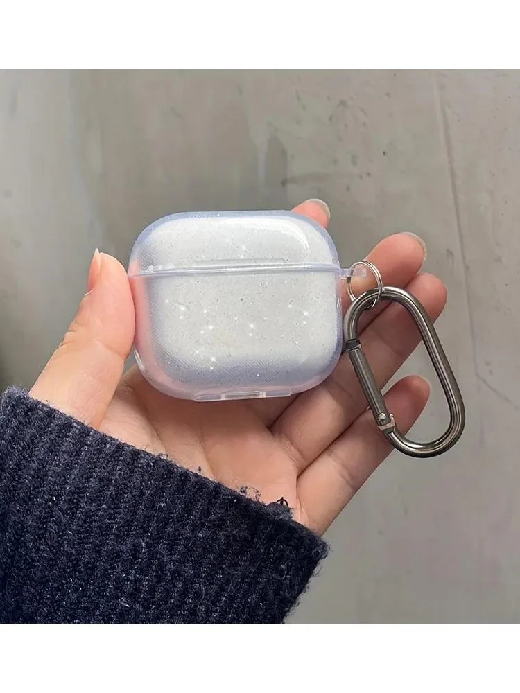 Étui Airpods Pro transparent à paillettes scintillantes, housse pour écouteurs sans fil de 1ère et 2e génération, sacs en Silicone souple pour Air Pods 3 2 1