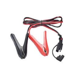 Pure Copper 14AWG Battery Clip, 85mm Crocodile Clip To SAE Connector, 12V/24V, 20A Solar Power Cable, 1m