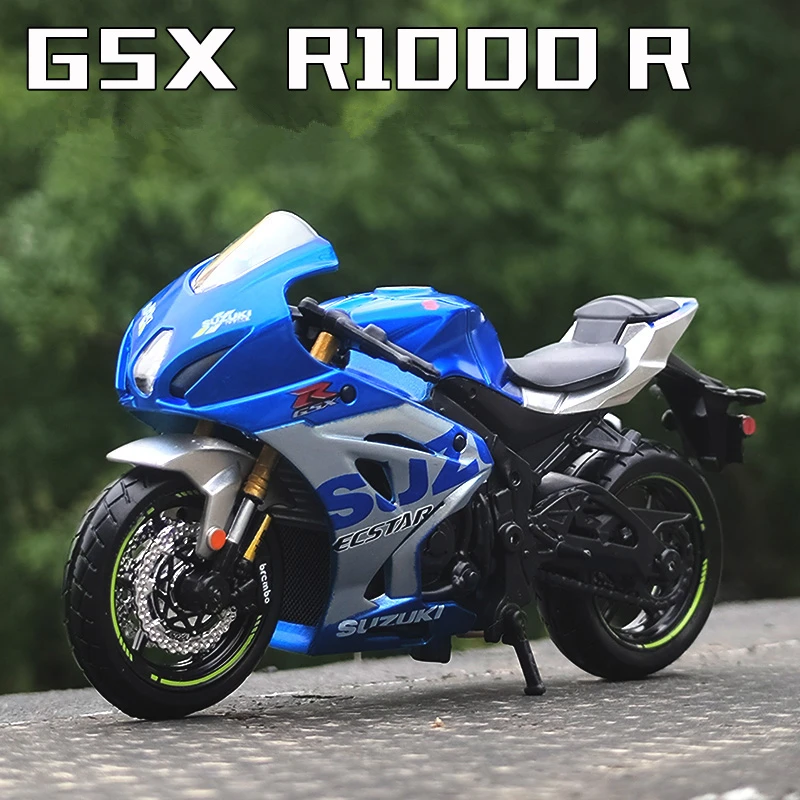 Bburago 1:18 Suzuki GSX-R1000R Alliage Moto De Course Modèle Diecasts Rue Cross-Country Modèle De Moto Jouets Pour Enfants Cadeaux