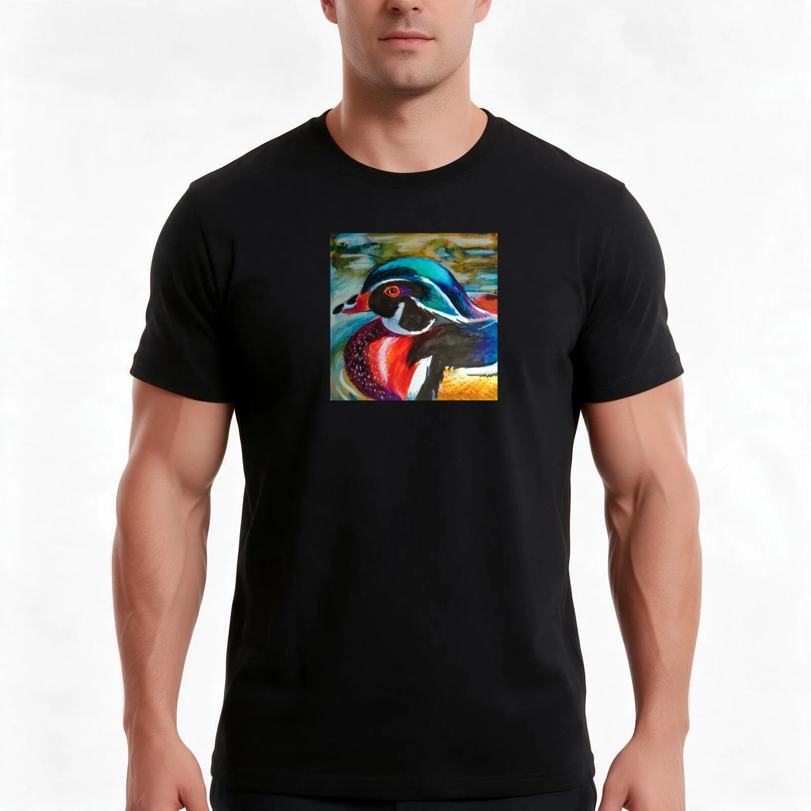 It's a Little Wood Duck, Floating on the Water T-Shirt, Summer Casual Cotton Tee, Oversized Streetwear Tops, Unisex Men Women