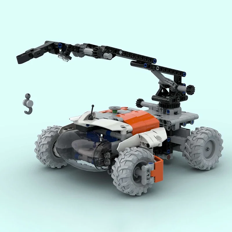 472개 조각 모크 하이테크 시티 엔지니어링 화물 처리 크레인 모델 블록 기술 DIY 조립 브릭 장난감 어린이 선물