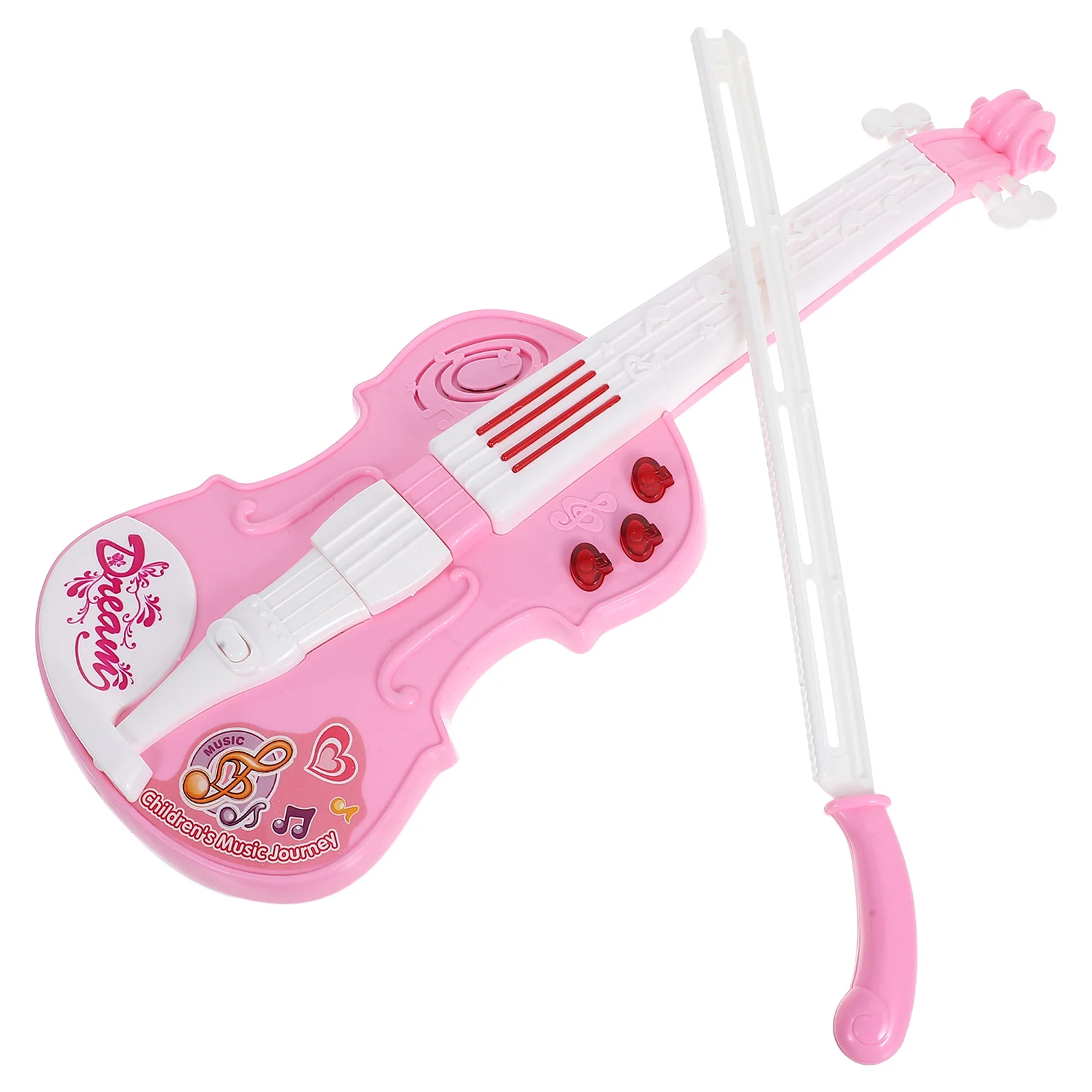 

1 Set Children'S Electronic Violin Toy: Realistic Light-Up Music Instrument For Kids High Sensitivity Buttons Portable Preschool