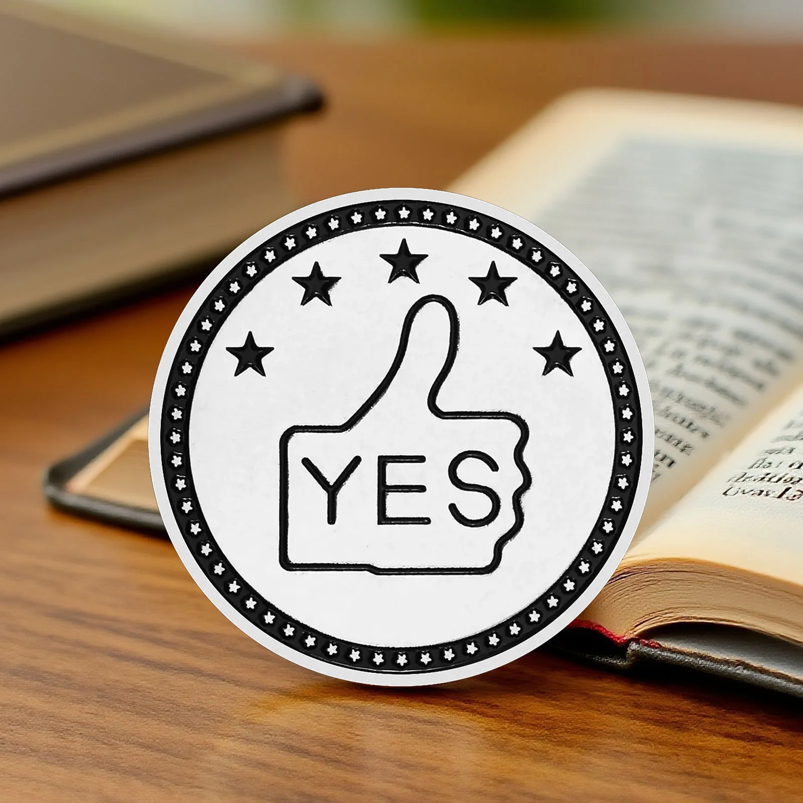 نعم أو لا قرار عملة معدنية ذهبية مطلية بويجا عملات تذكارية ديكور المنزل #6