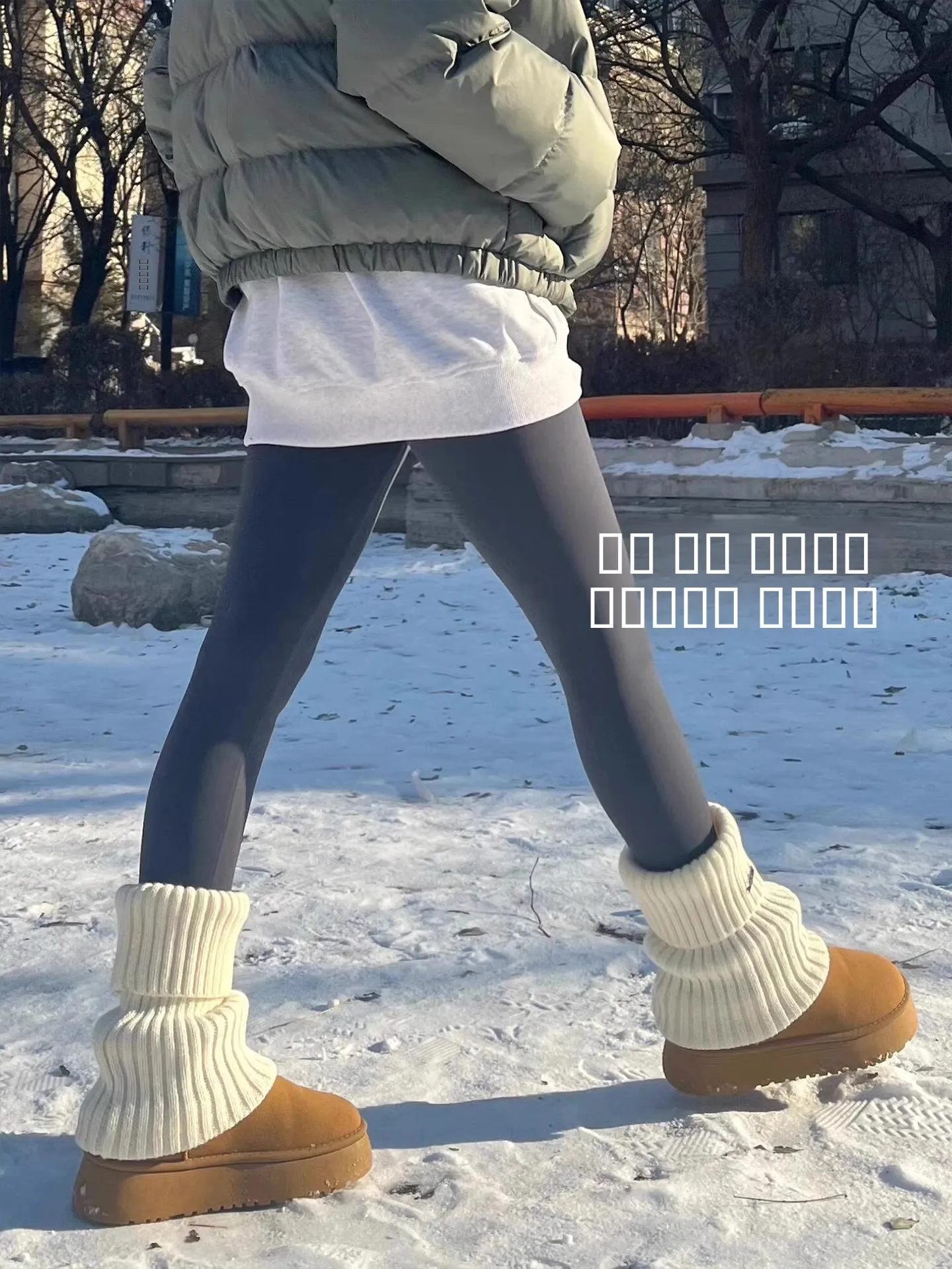 Warme Lama-Wollhose mit Fellfutter, hohe Taille, Yoga-Fitness-Hose, achtzehn Zoll verlängert, Herbst-Winter-Oberbekleidung