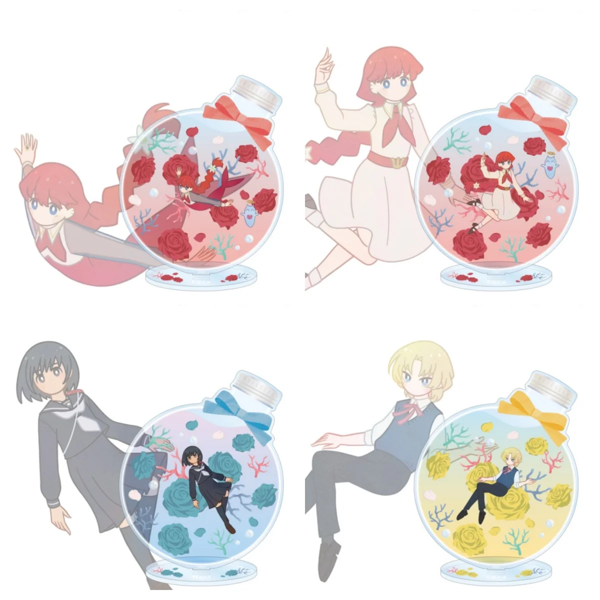 Anime Goodbye, Lara The World Within The Bottle Ver Lara Mari Otsu Acrylic Stand Model Plate Keychains Desk Decor