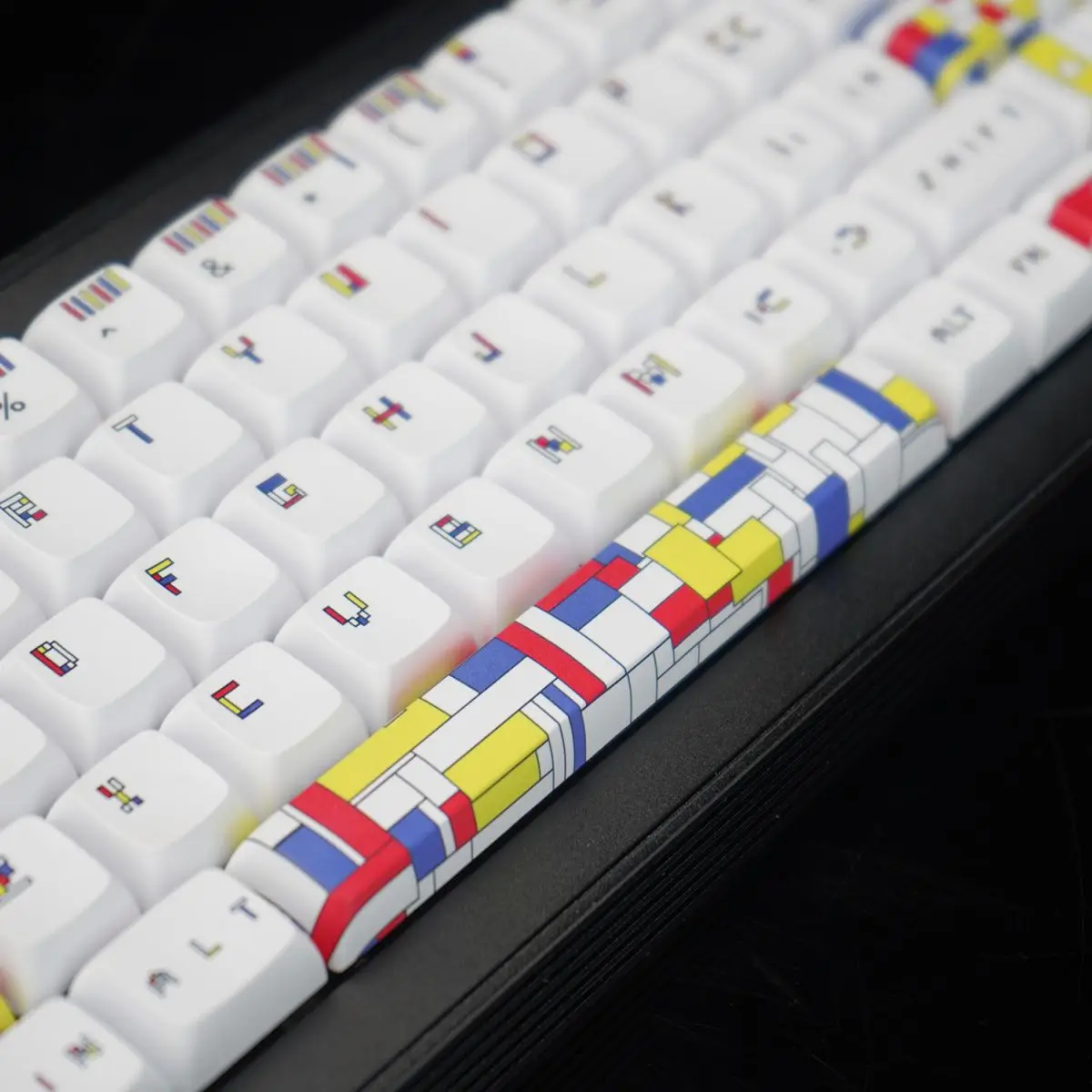 Mondrian Theme XDA 127 Keys Keycap Set Personalized Mechanical Gaming Keyboard Keycap Creative Custom Keycaps Pbt Teclado Gamer