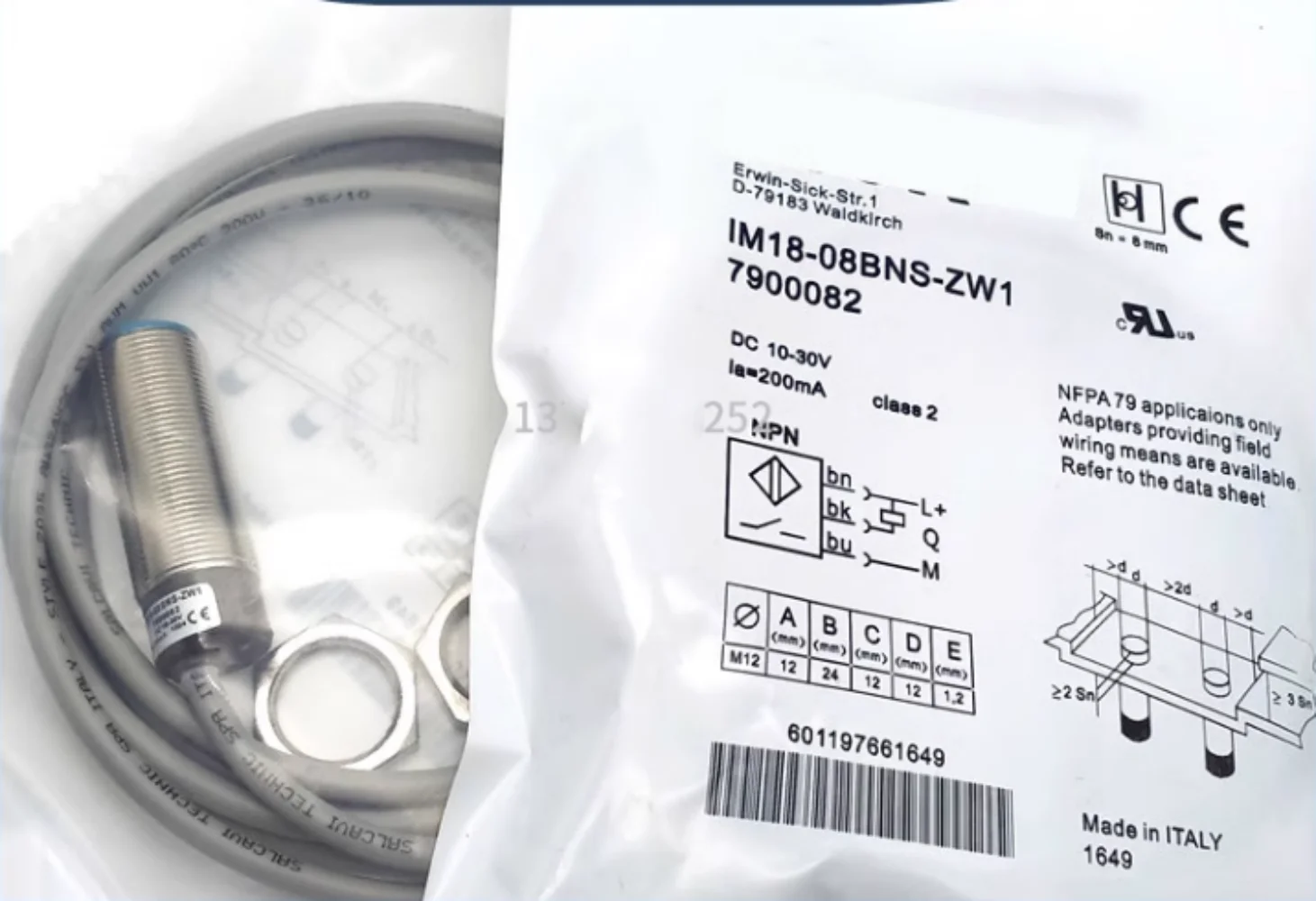 

2 шт. Бесконтактный переключатель IM18-08BNS-ZW1 08NNS 08NPS 05BPS Металлический датчик