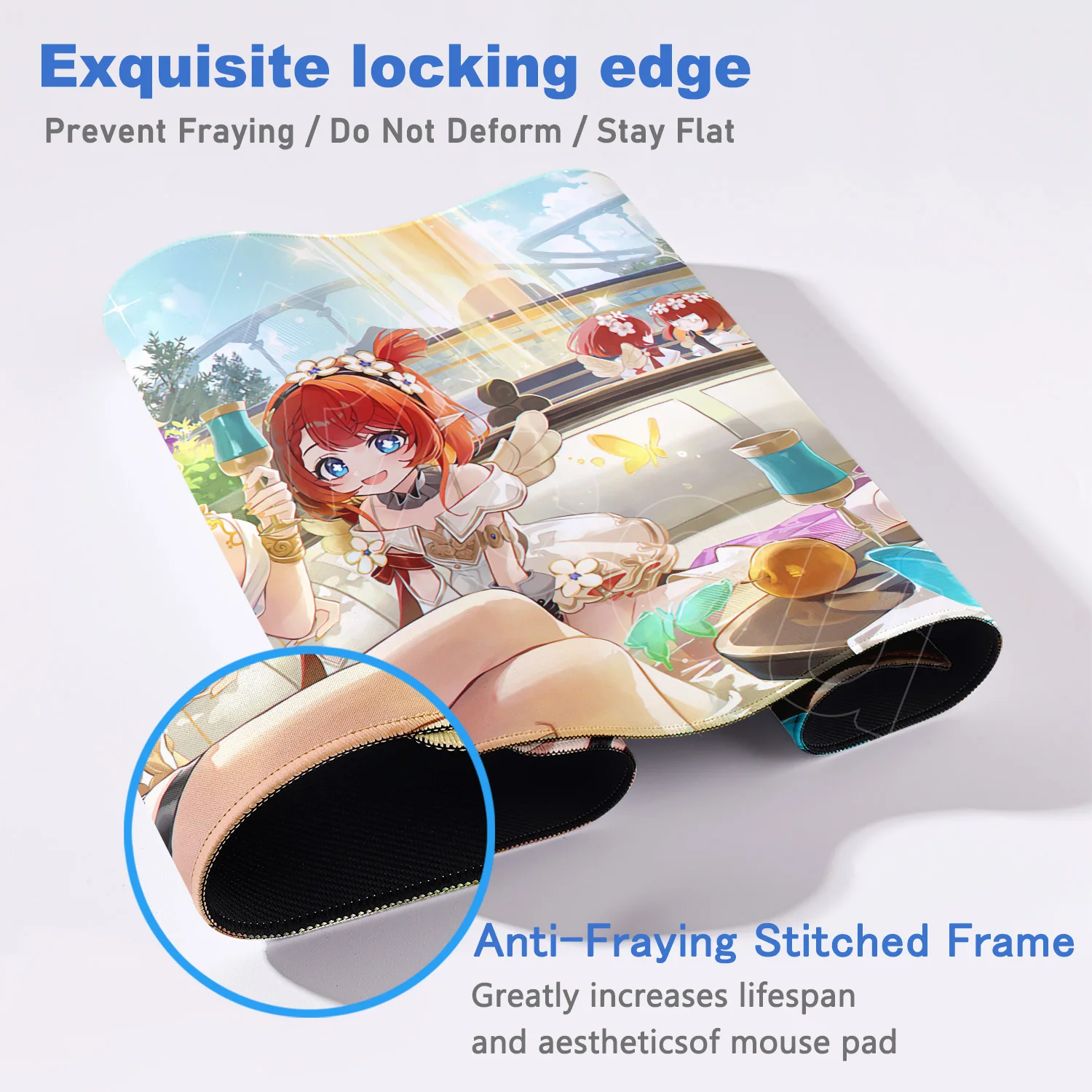 Gioco caldo Honkai Star Rail Tappetino per mouse Tappetino per mouse in gomma antiscivolo Tappetino protettivo per scrivania da ufficio Tastiera portatile Tappetini per mouse per giocatori