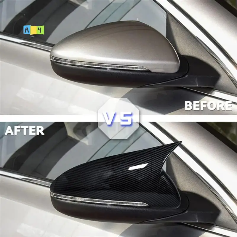 

A04E-1Pair Rearview Mirror Cover For Kia Forte K3 Cerato 2019-2023 Mirror Modified Ox Horn Shell Sticker