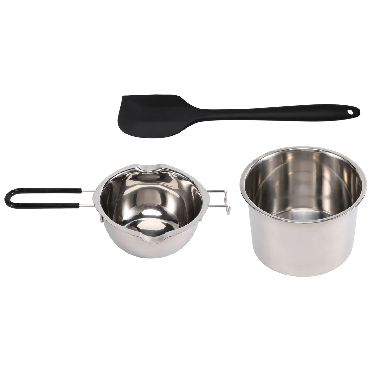 

New Double Boiler Pot Set Stainless Steel Melting Pot with Silicone Spatula for Melting Chocolate,Soap,Wax,Candle Making