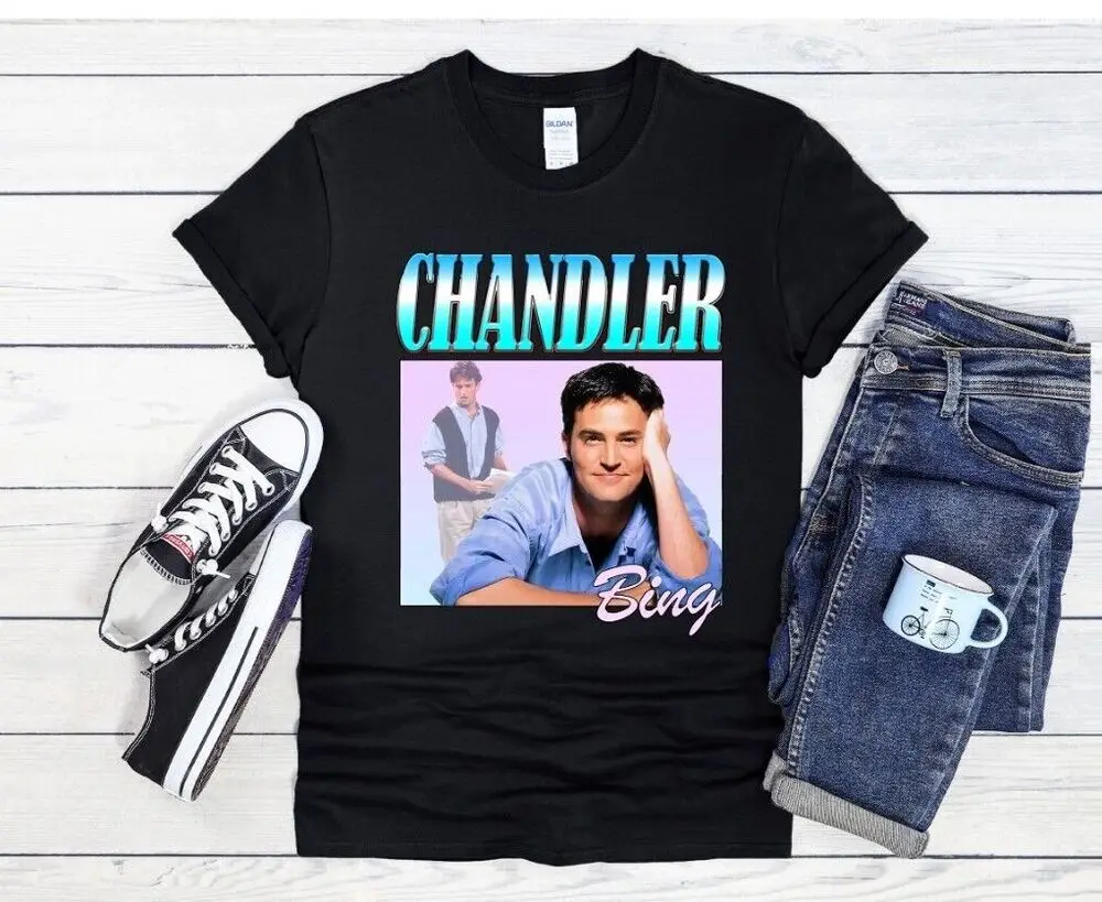 Friends Chandler Bing Funny Retro Men Women Vest Tank Top Unisex T Shirt 2339 tops Unisex Summer Short Sleeve