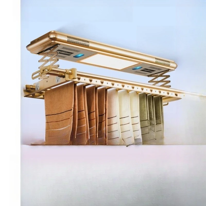 

Electric clothes drying rack remote control lifting automatic telescopic clothes drying machine balcony