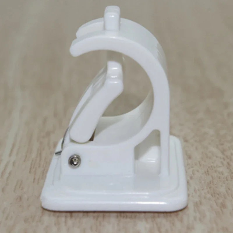 2/4 Pcs Rails Rod Bracket Support Plastic Stick Hanger Clamp Window Frame Curtain Rods Bracket Hangers for Home Decoration