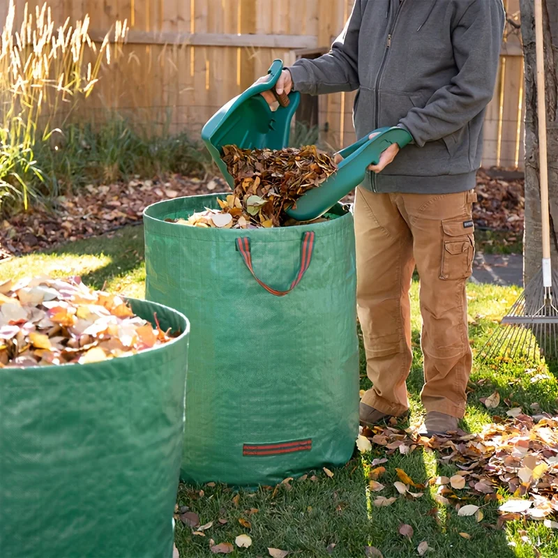 Pala de jardín y pala para hojas de alta resistencia, limpiador de restos de Patio grande, No requiere electricidad, herramientas de césped para eliminar hojas