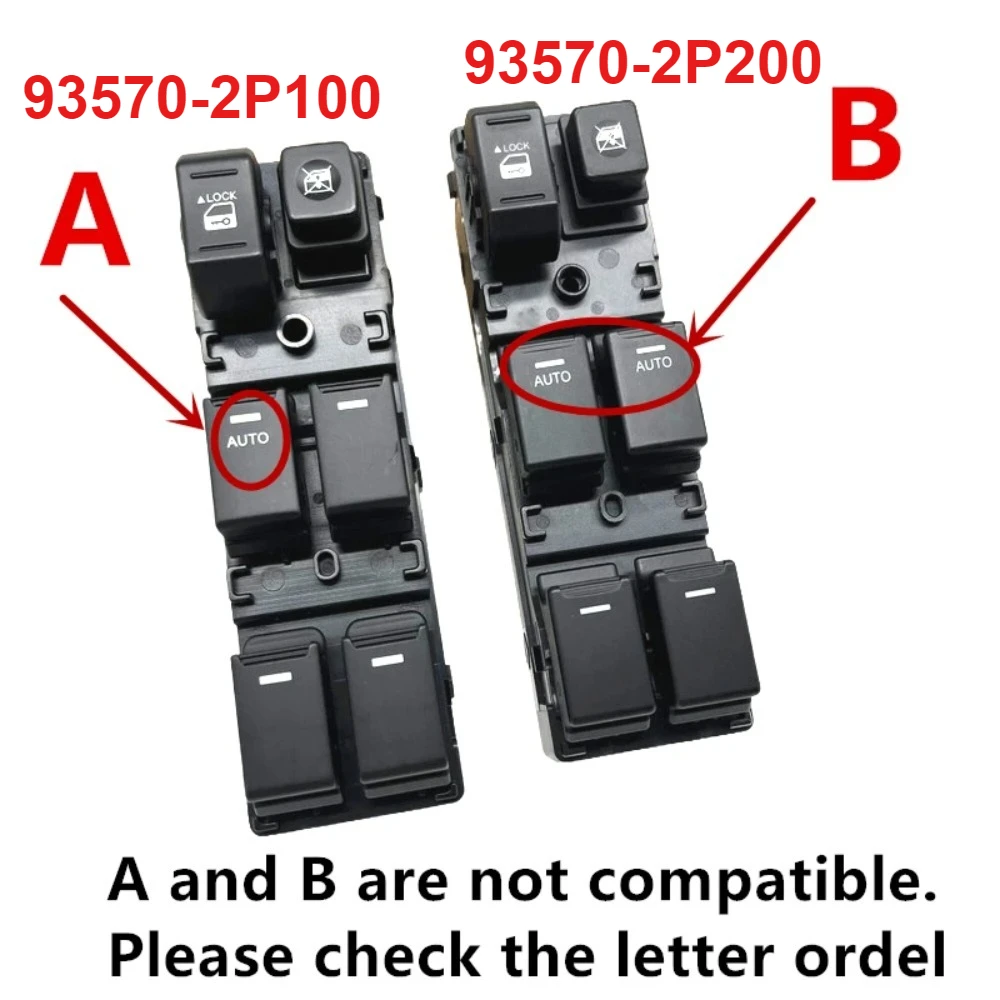 

Front Left Driver For Kia Sorento 2010 2011 2012 2013 Electric Power Window Switch 93570-2P100 93570-2P200 93570-2P100VA