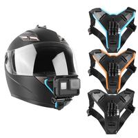 Sports Holder Camera Helmet Straps Mount Helmet Chin Stand Motorcycle Full Face For GoPro Hero 10 9 8 7 6 5 4 3