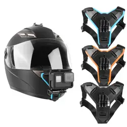 Sports Holder Camera Helmet Straps Mount Helmet Chin Stand Motorcycle Full Face For GoPro Hero 10 9 8 7 6 5 4 3