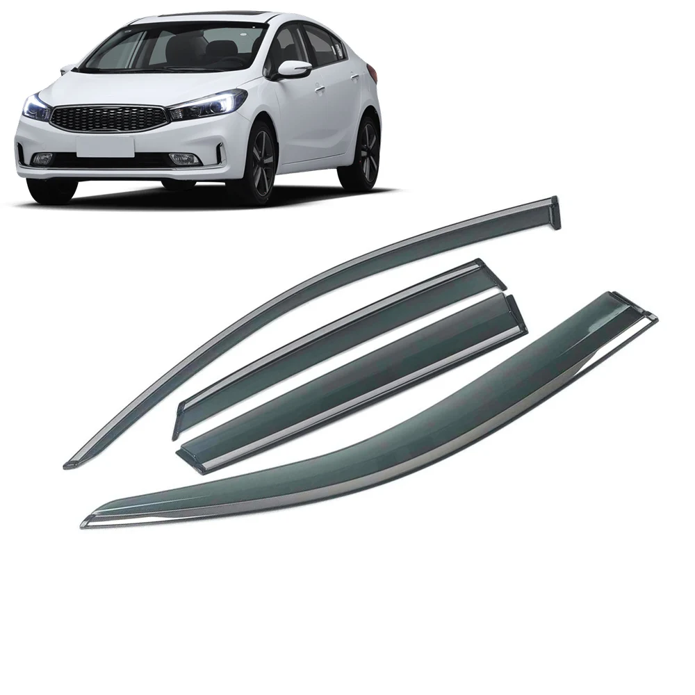 

For KIA K3 2012-2015 Car Window PC Sun Rain Shade Visors Shield Shelter Protector Cover Frame Sticker Accessories