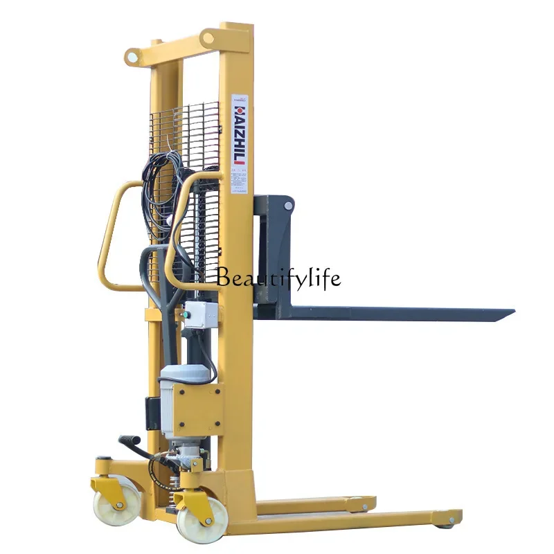 

Lifting Hydraulic Stacker Manual Loading and Unloading Stacker 2 Tons Small Lift Half Electric Forklift