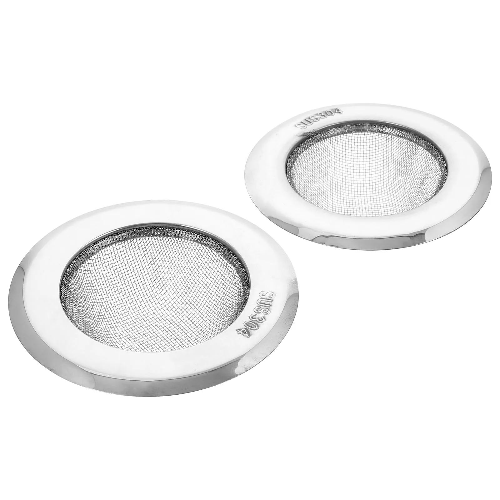 

2pcs Kitchen Sink Filter Stainless Steel Drain Catcher Mesh Design For Sink Floor Drain Sewer Block Food Hair Plumbing