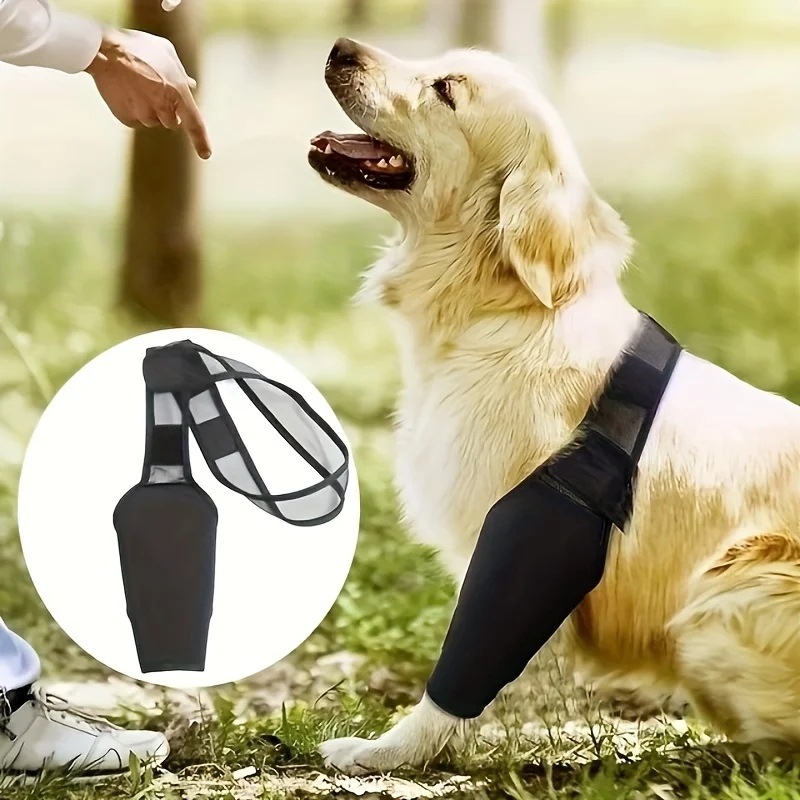 1pc/2pcs Dog Leg Support Braces, Adjustable Rear Leg Brace Dog Thigh Protection Sleeves Joint Knee Pads Leg Protection Weakness