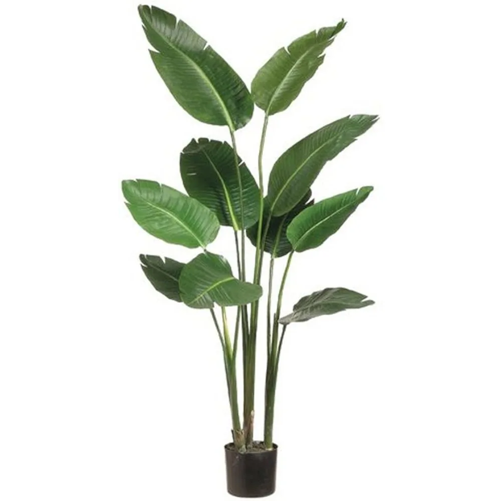 One 5 Foot Artificial Silk Palm Tree Potted Plant,Artificial Decorations