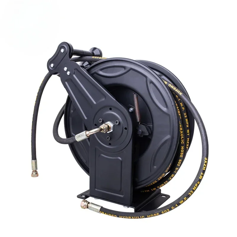 Stainless Steel Automatic Retracting Hose Reel for Garden Wall Mount High Pressure Washer Air Car Wash Metal Hose Reel