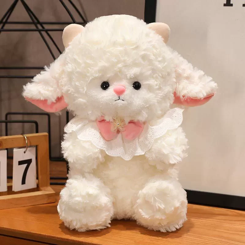 1pc32cm12.59in الأغنام baa baa ألعاب من نسيج مخملي الأميرة الأغنام دمية نردي قبعة عيد ميلاد دمية الضأن هدية عيد الحب