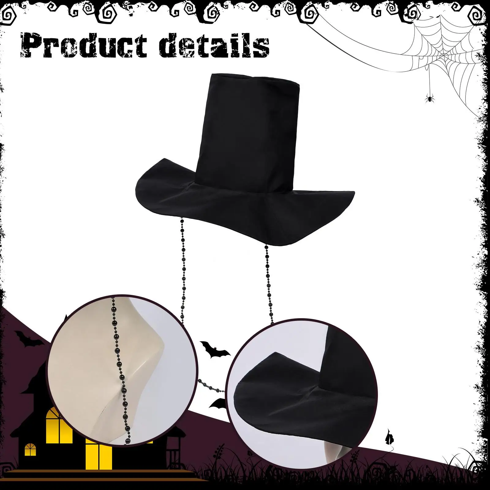 Accessoires de Costume de chapeau d'Halloween pour fête de déguisement de spectacle sur scène
