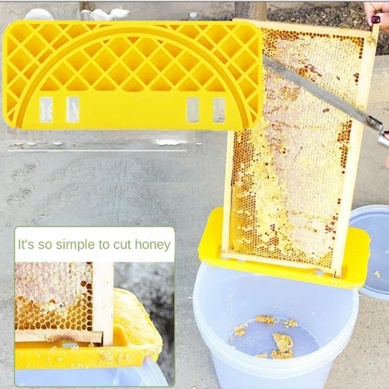 1PCS  Honey Uncapping Holder Bee Honey Bucket Bracket Frame Honey Harvesting Equipment Hive Scraper Tool Supplies