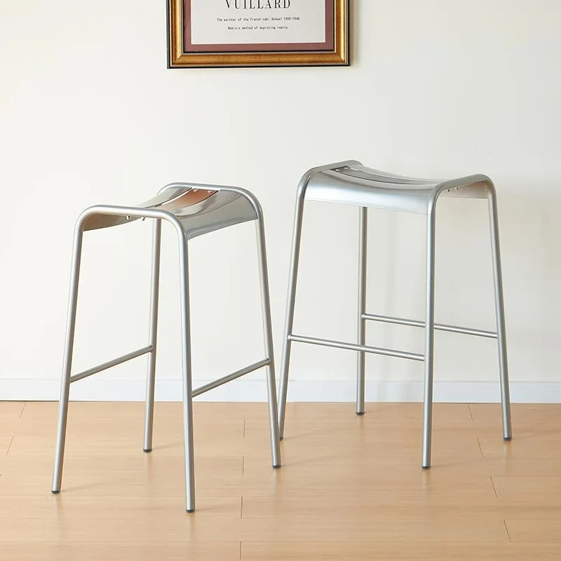 Medieval style home bar high stool designer bar front desk  retro simple Roman bar island chair