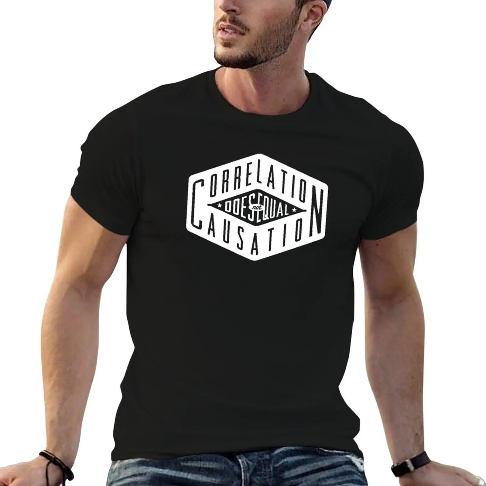 

Correlation Causation by TaizTeez T-Shirt man t shirts for men t shirt man luxury t shirts for man cotton soft T-shirt