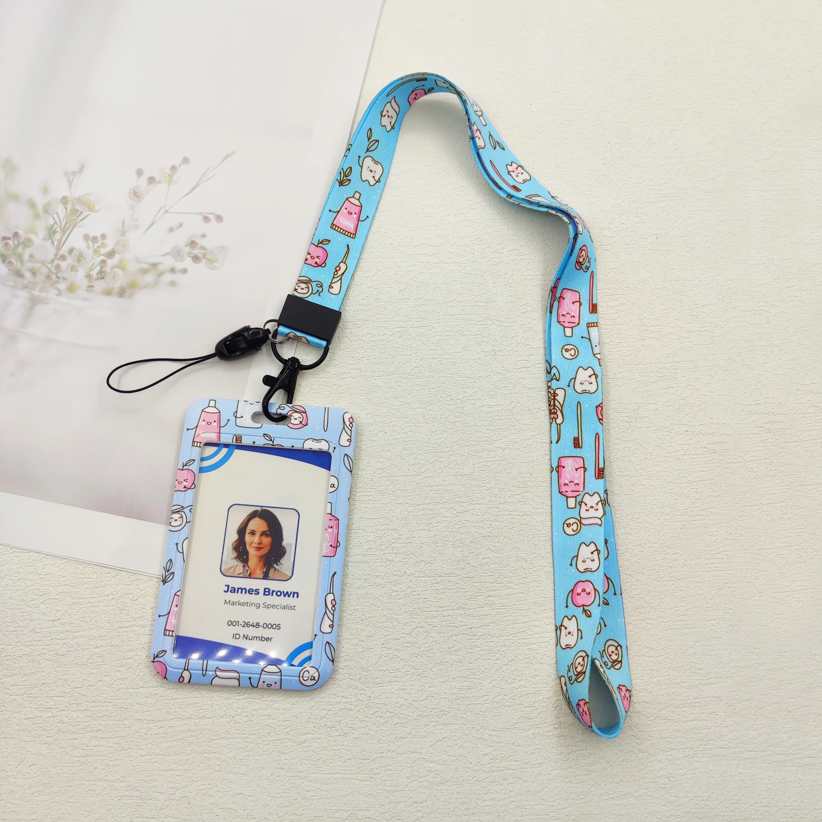 Zahnarzt Lanyard Kartenhalter Schlüsselanhänger Arzt Abzeichen Halter Umhängeband Frauen Lariat Telefon Seil Ausweishalter Zubehör – Detail 16