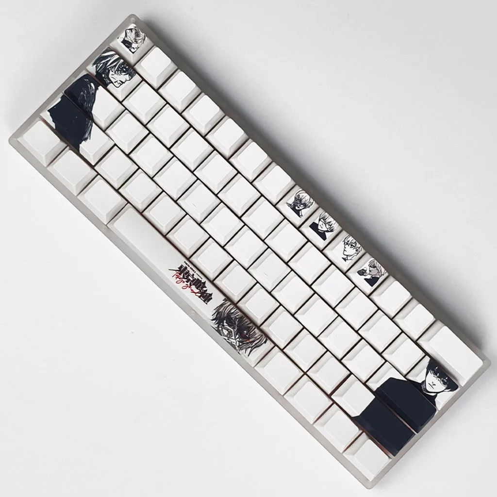 MAIMOOO – zestaw 12 nakładek na klawisze z motywem Kaneki Ken, profil Cherry, materiał PBT, technologia sublimacji termicznej, nakładki na klawisze do klawiatury mechanicznej, postać z anime Tokyo Ghoul. — zdjęcie produktu 6