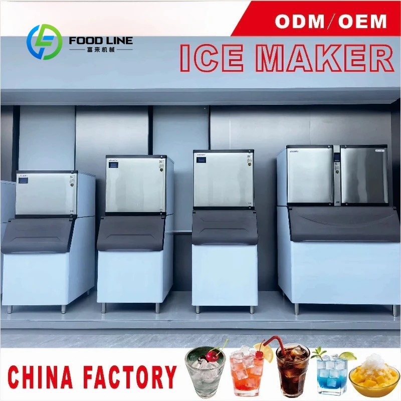 Customized CE Certified Split Type Water-cooled Square Ice Maker Stainless Steel for Global Catering Hotel and Beverage Industry