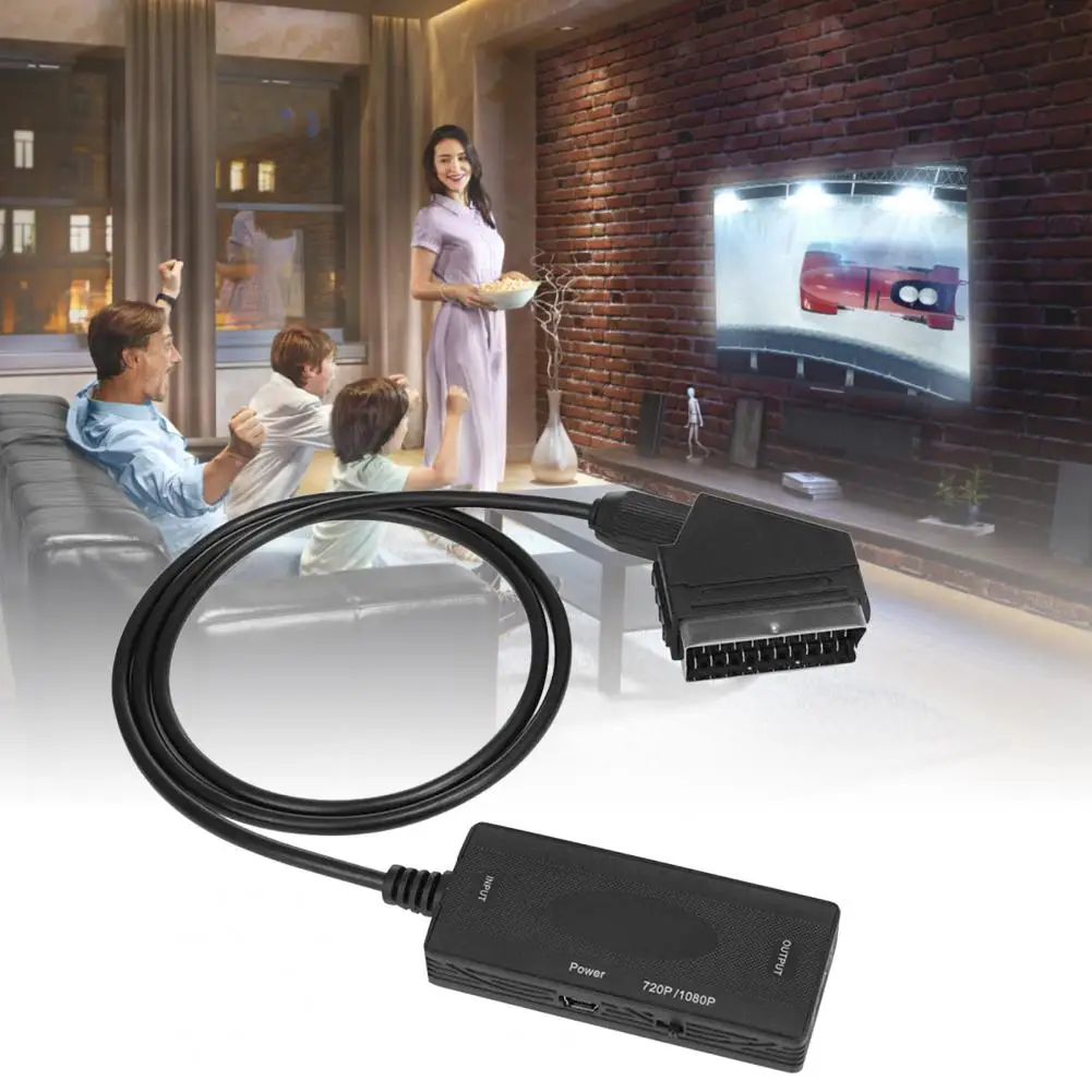 Cavo adattatore utile cavo adattatore Video 1080P compatibile con SCART a HDMI ampiamente compatibile per proiettore