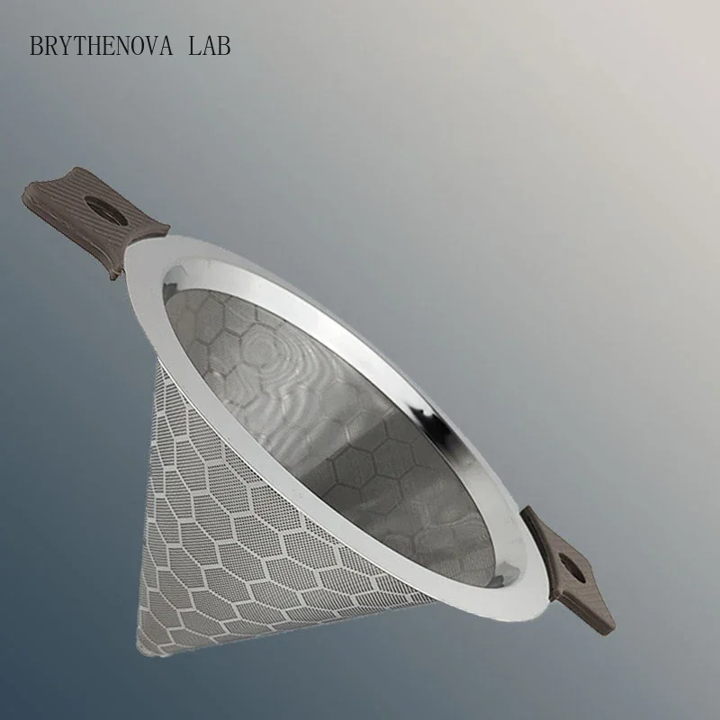 Stainless steel tea filtering funnel Conical leaky cup of Milk Shop Tea Filter Screen for Shaker Fine Slag Separation Net