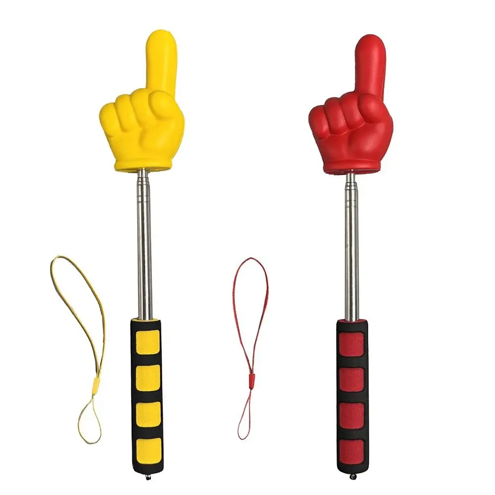 Bastoncini per lettura con dita in acciaio inossidabile Asta telescopica Design con dita Lavagna Puntatore a mano Giocattoli educativi per l'apprendimento