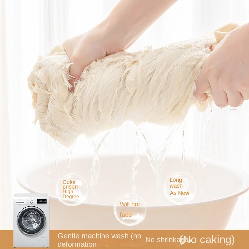 وسادة أريكة من فراء الأرانب الصناعي السميك للشتاء عالية الجودة، وسادة مقعد دافئة، غطاء أريكة S097