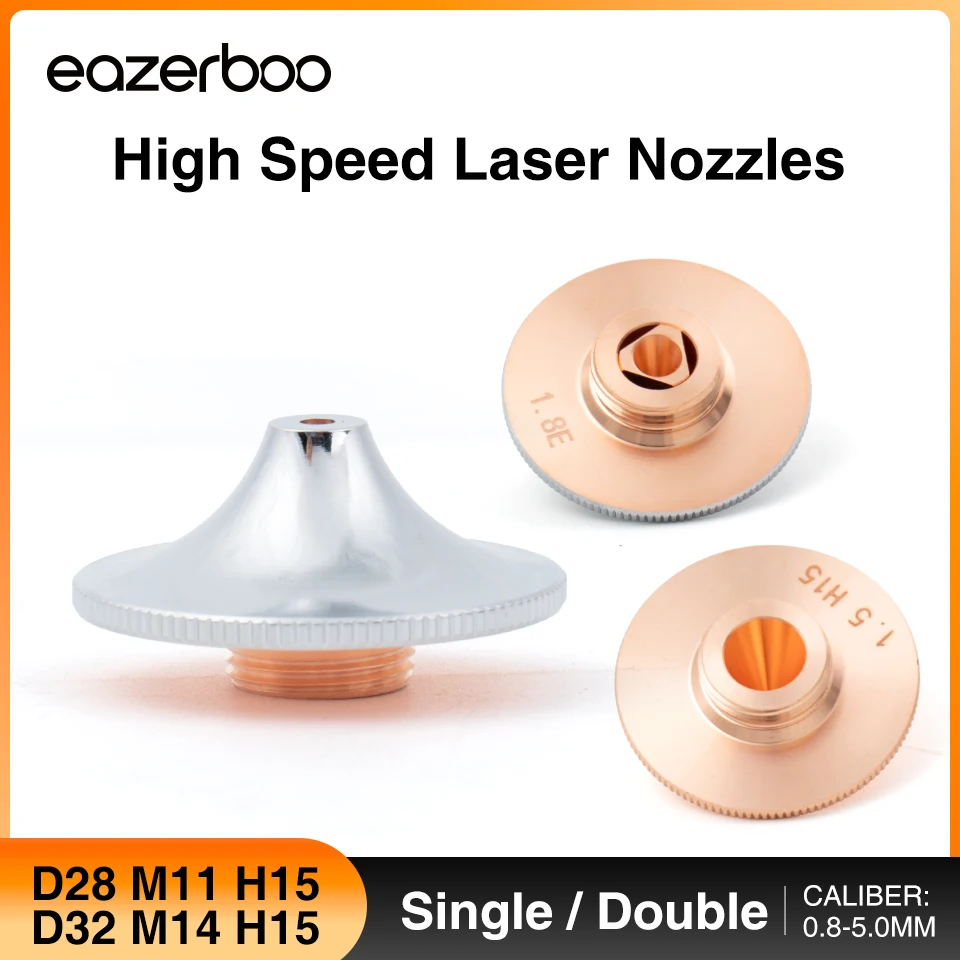 

Raytools Laser Cutting Nozzle D28 M11 H15 Single Double Chrome Nozzle 1.0-3.5mm for Raytools Precitec Bodor Boci Laser Head Part