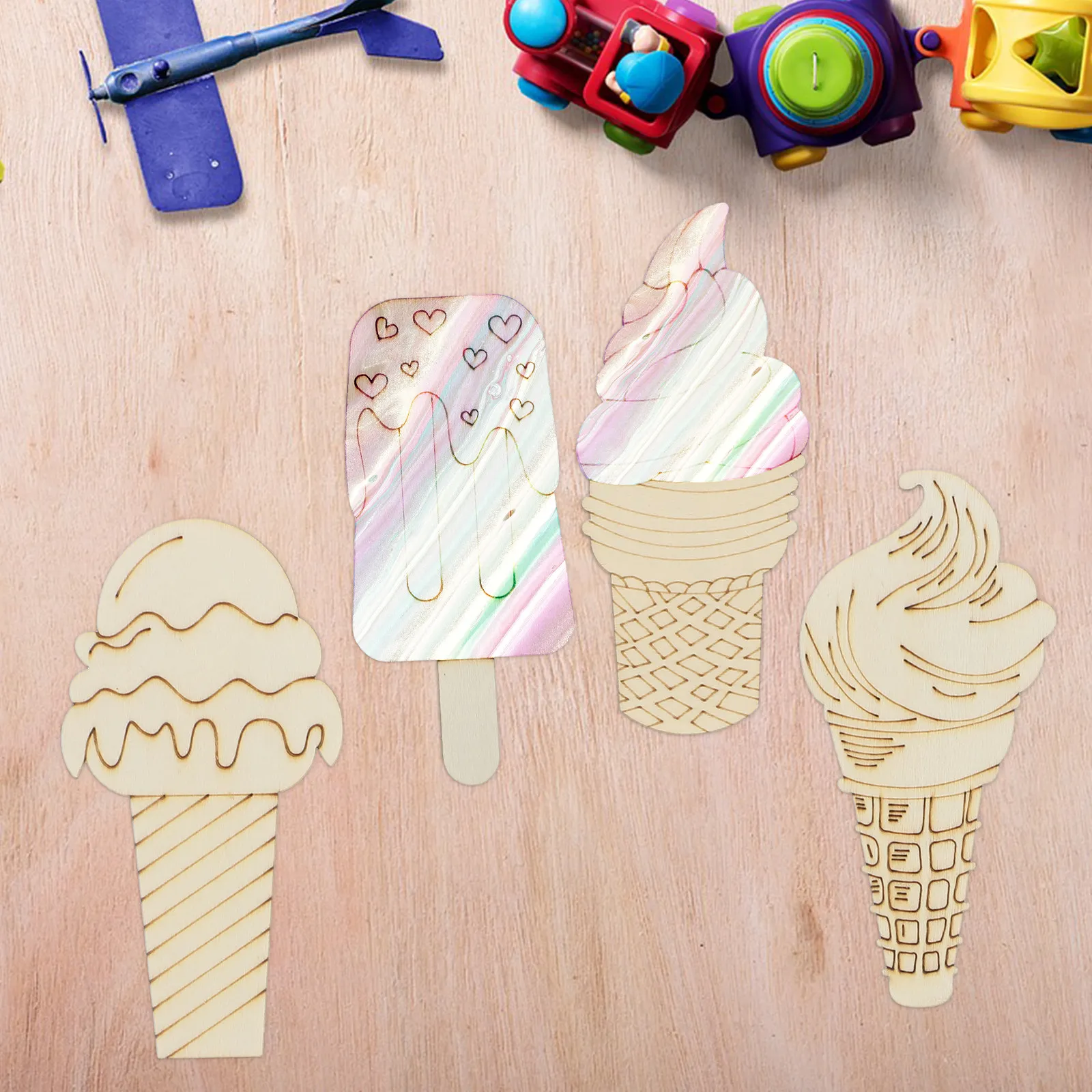 70 pièces de tranches de bois - Art Craft Ice Cream avis et prix