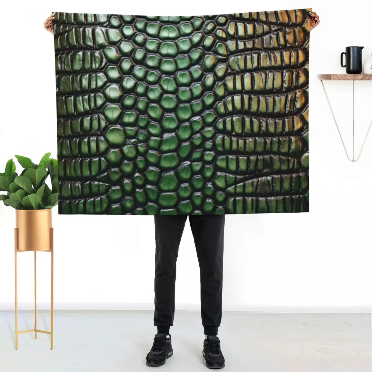 

Alligator Skin Throw Blanket Outdoor Soft Blanket for Picnic Beach Camping