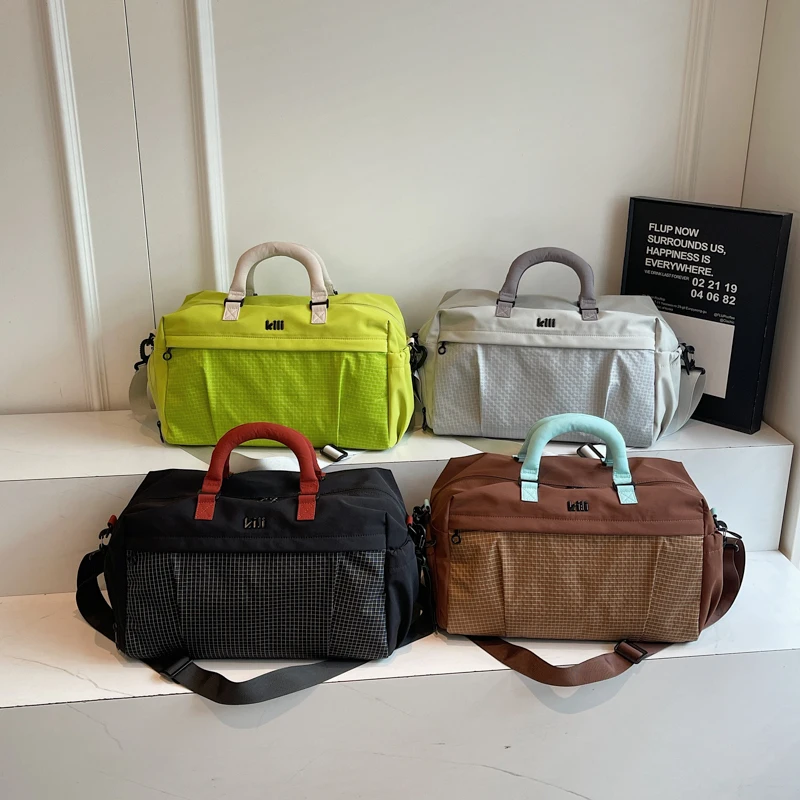 Large Capacity Cloth Bag Designer Travel Clothing Luggage Handbag Shoe Compartment Travel Hand-held Waterproof New Crossbody Bag