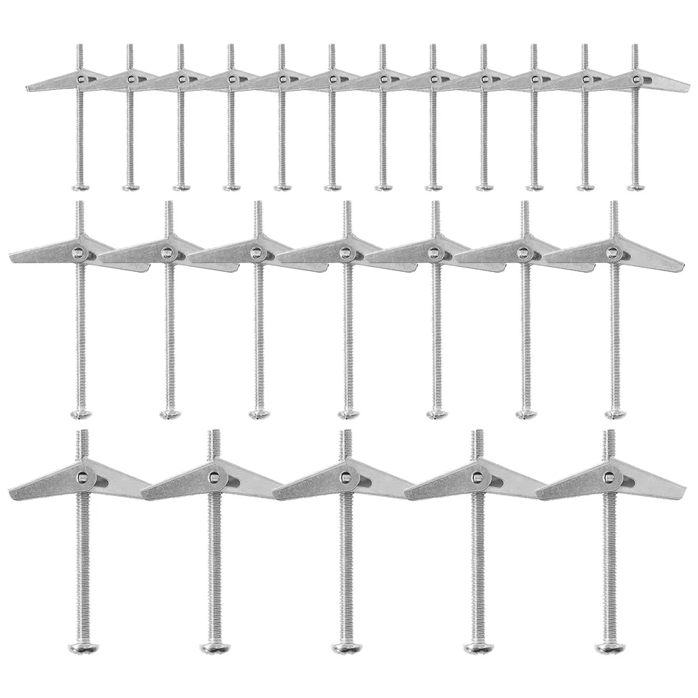 

1 Set Steel Toggle Bolts 1/4 3/16 1/8 Inch Heavy Duty Drywall Anchors Replacement Rust Resistant Durable Hollow Wall