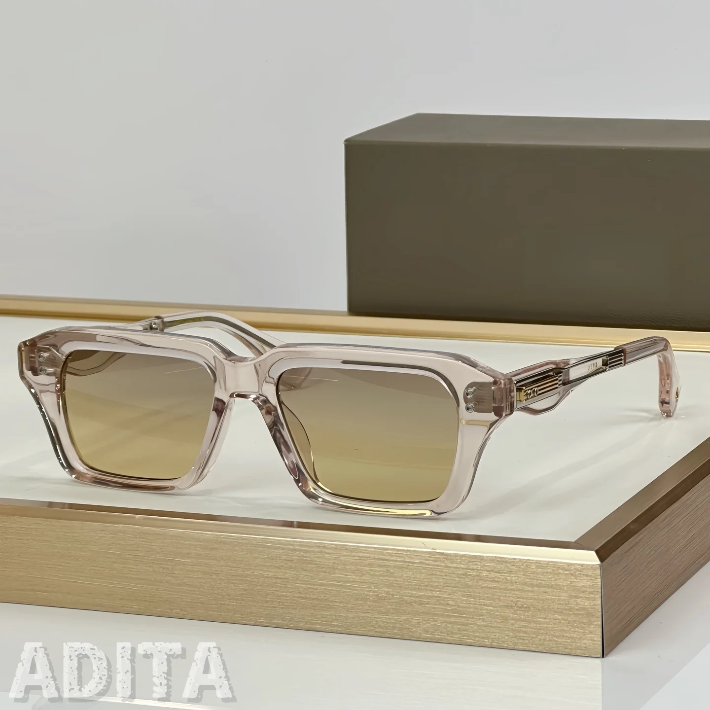 DETRON DTX459 TAMANHO 52-17 Óculos de sol de alta qualidade para homens Estilo titânio Design de moda Óculos de sol para mulheres com caixa