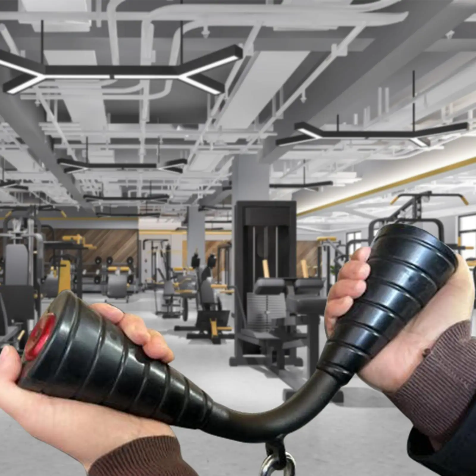 Heavy Duty Tricep Press Down Bar Biceps Bar Cable Machine Attachment Gym Pulley Rack for Arm Strength and Muscle Development