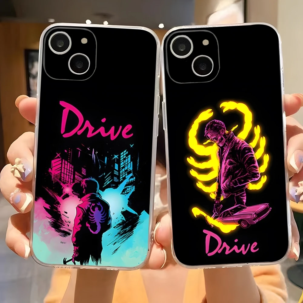 Drive Ryan Gosling Movie Fun Art Phone Case For Iphone 15 Pro Max 14 16 Plus 11 12 Mini 13 Pro 7 8 X XR XS SE Transparent Cover