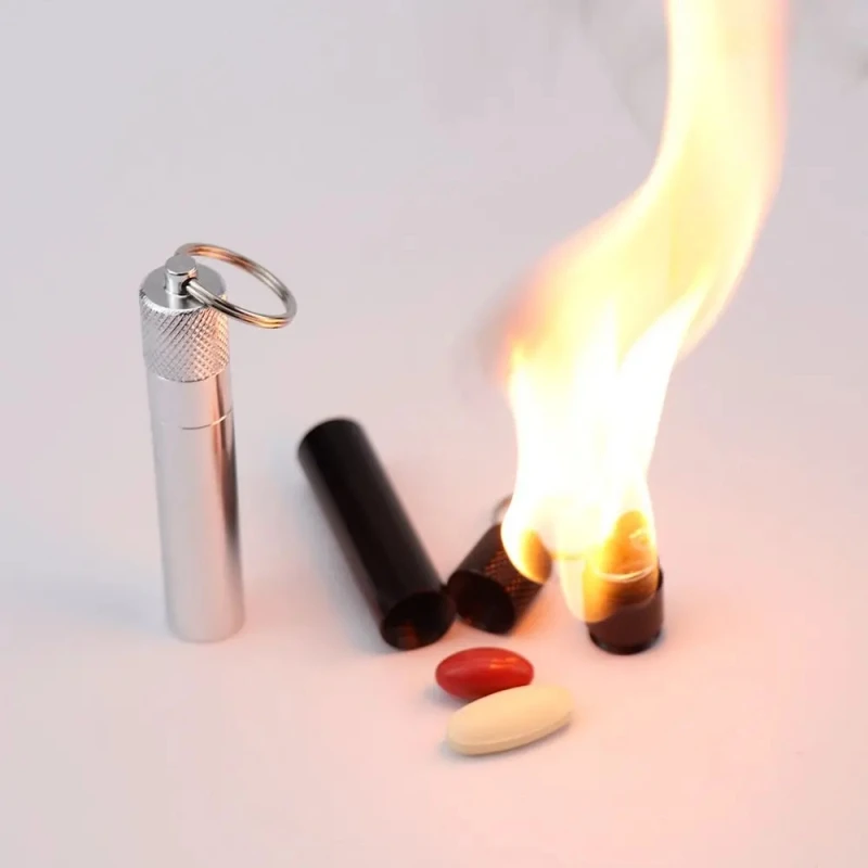 Outdoor Lighter with Storage Compartment Camping Survival and First Aid Kit—Compact and Portable EDC Fire-Starting Tool