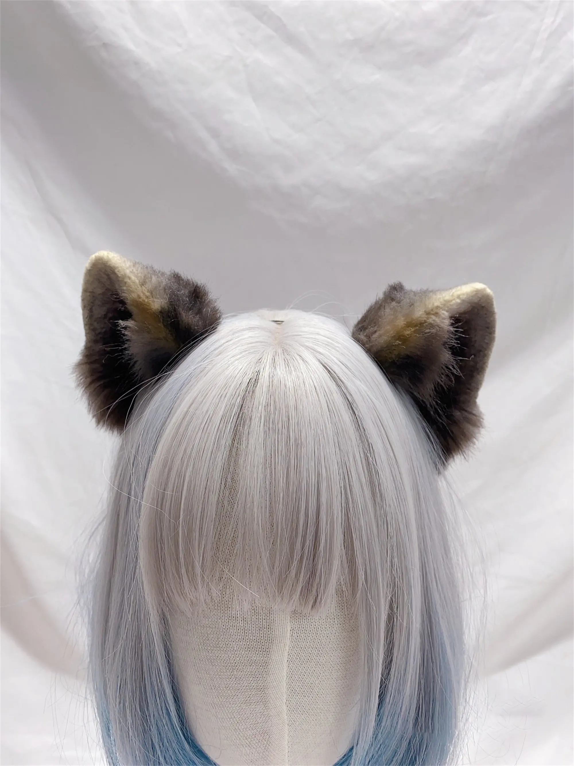 Cute raccoon ears n tail, cosplay costume, handmade raccoon ear headband, faux fur tail, Halloween accessories, anime conventio